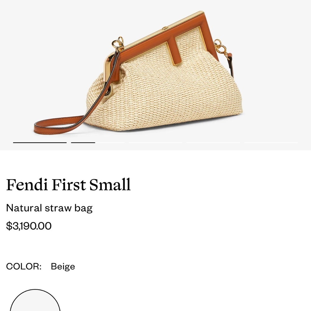 AUTHENTIC FENDI First Small
Natural straw bag - Picture 10 of 17